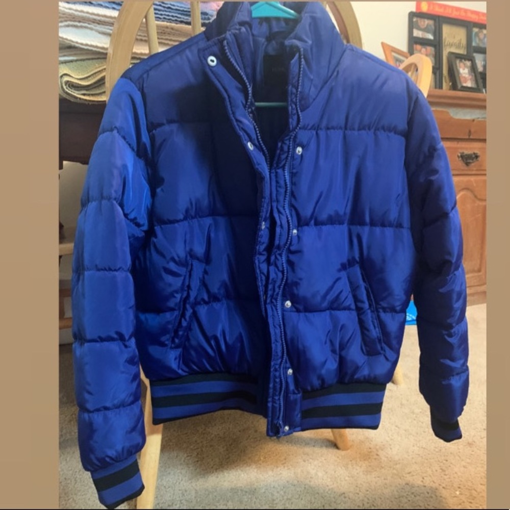 Blue FashionNova Puffer coat